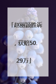 赵丽颖胜诉，获赔50.29万