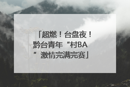 超燃！台盘夜！黔台青年“村BA”激情完满完赛