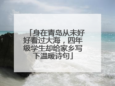 身在青岛从未好好看过大海，四年级学生却给家乡写下温暖诗句