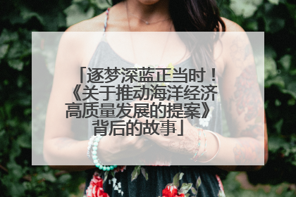 逐梦深蓝正当时！《关于推动海洋经济高质量发展的提案》背后的故事