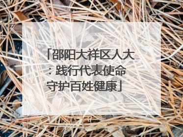 邵阳大祥区人大：践行代表使命 守护百姓健康