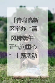 青岛高新区举办“清风拂端午 正气润童心”主题活动