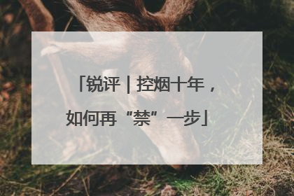 锐评｜控烟十年，如何再“禁”一步