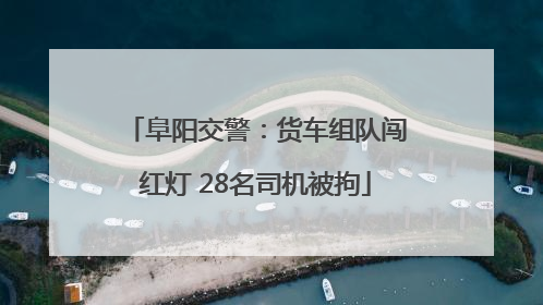 阜阳交警：货车组队闯红灯 28名司机被拘