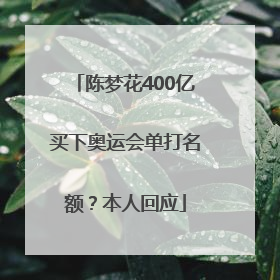 陈梦花400亿买下奥运会单打名额？本人回应