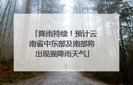 降雨持续！预计云南省中东部及南部将出现强降雨天气
