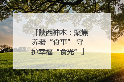 陕西神木：聚焦养老“食事” 守护幸福“食光”