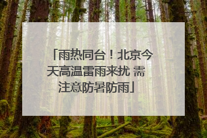 雨热同台！北京今天高温雷雨来扰 需注意防暑防雨