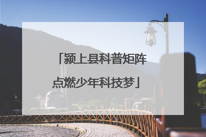 颍上县科普矩阵点燃少年科技梦