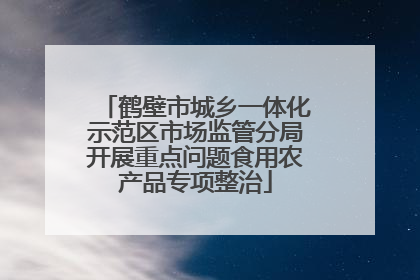 鹤壁市城乡一体化示范区市场监管分局开展重点问题食用农产品专项整治