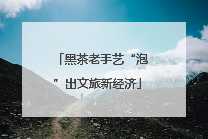 黑茶老手艺“泡”出文旅新经济