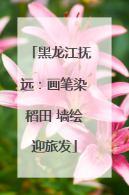 黑龙江抚远：画笔染稻田 墙绘迎旅发