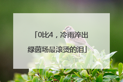 0比4，冷雨淬出绿茵场最滚烫的泪