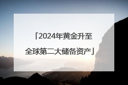 2024年黄金升至全球第二大储备资产