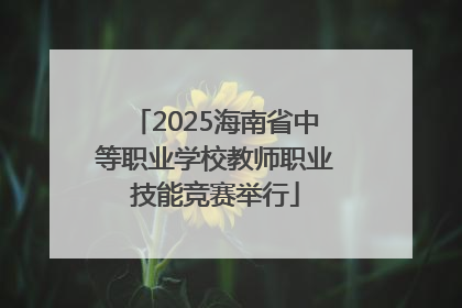 2025海南省中等职业学校教师职业技能竞赛举行