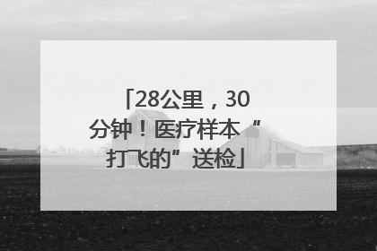 28公里，30分钟！医疗样本“打飞的”送检