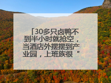 30多只卤鸭不到半小时就抢空，当酒店外摆摆到产业园，上班族很“买账”