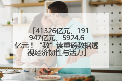 41326亿元、191947亿元、5924.6亿元！“数”读重磅数据透视经济韧性与活力