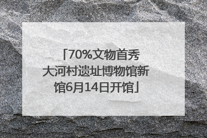 70%文物首秀 大河村遗址博物馆新馆6月14日开馆